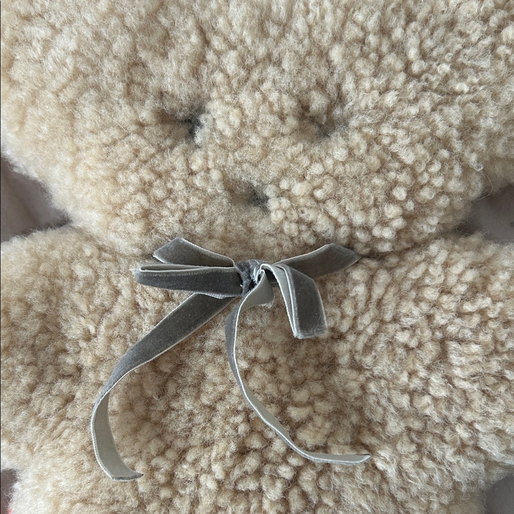 Adorable 100% Australian sheepskin teddy bear pillow in Honey - Picture 6 of 9